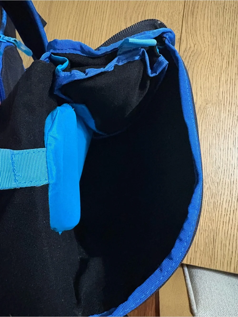 Dakine Black Backpack with Bright Blue Accents